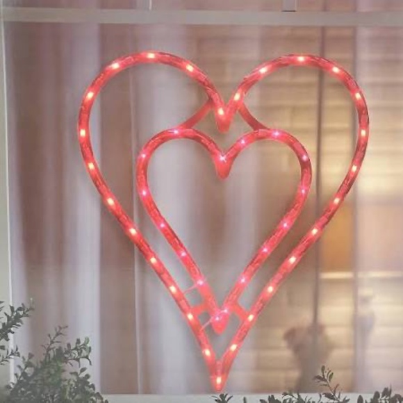 Impact Innovations Double Heart Window Light - Picture 1 of 2